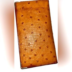 Lonard Condon Real ostrich wallet with two insert for stamps ands cards